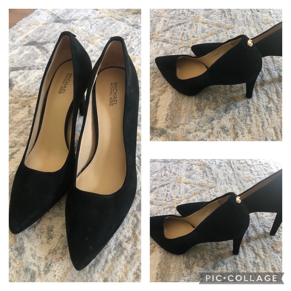 Black suede Michael Kors High Heel Shoes size 8.5 never been worn